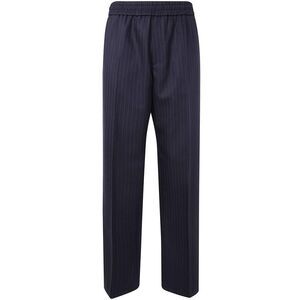 GOLDEN GOOSE Pinstripe Elastic Waist Pants Men BLUE